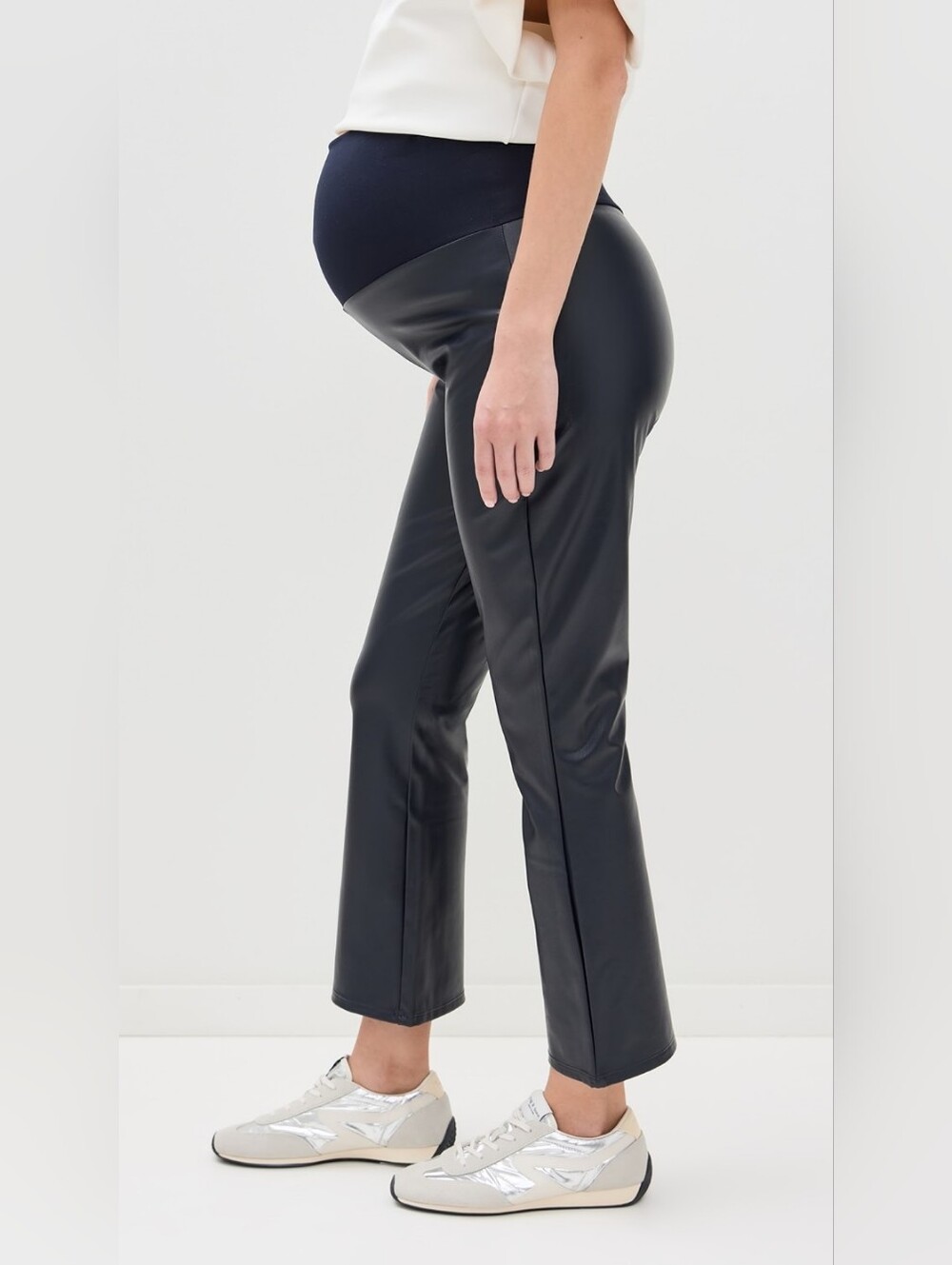 Vegan Leather Stretch Flare